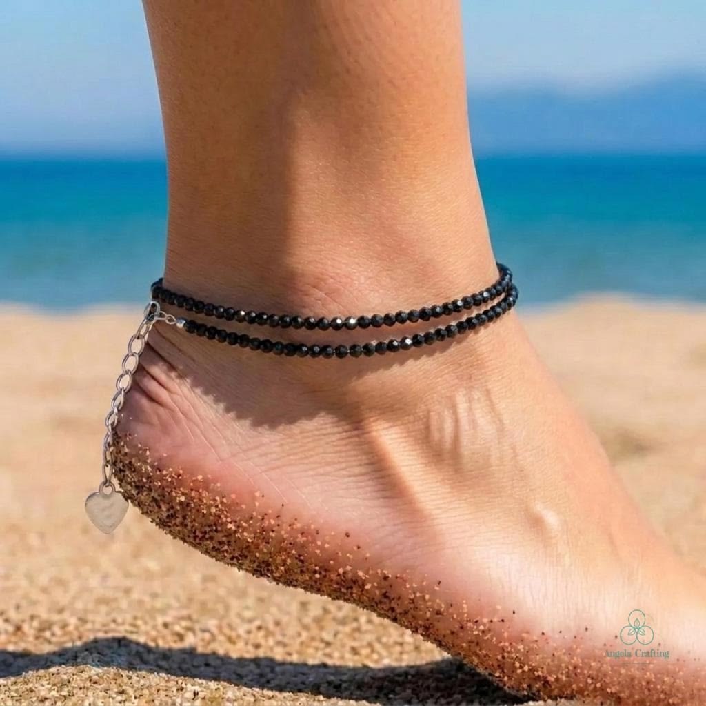 Black Obsidian Anklet