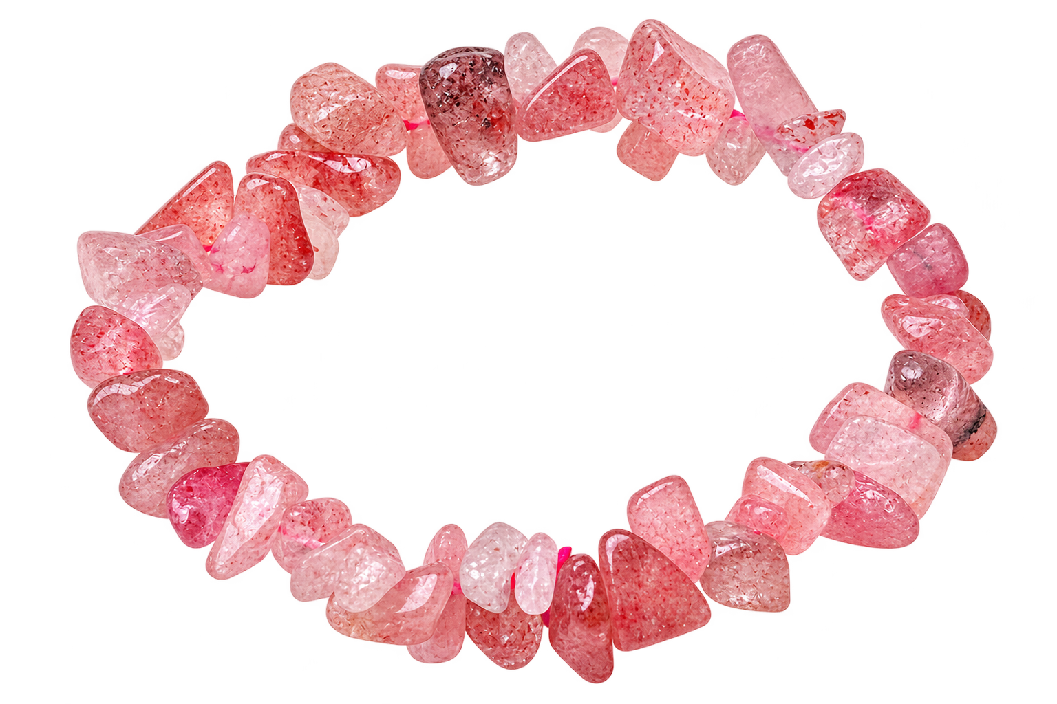 Strawberry Quartz Bracelet (Chips)