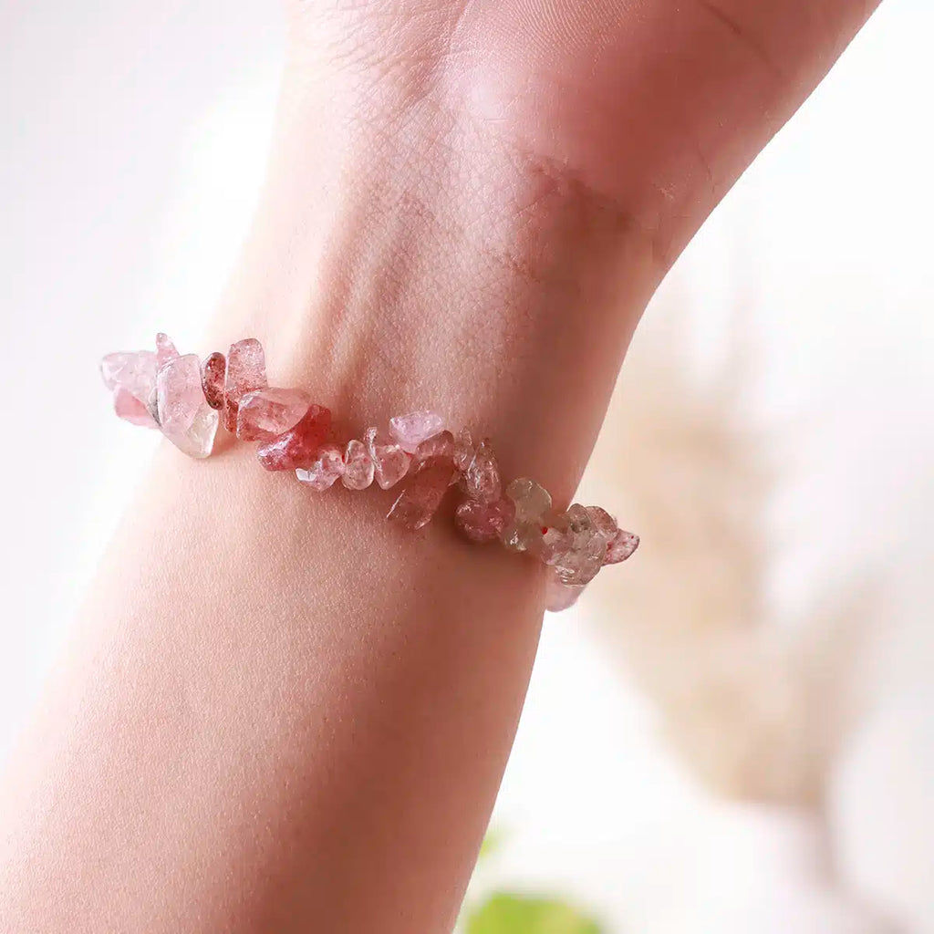 Strawberry Quartz Bracelet (Chips)